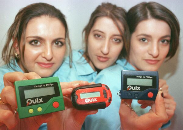 Презентация новых пейджеров фирмы Quix в 1997 году