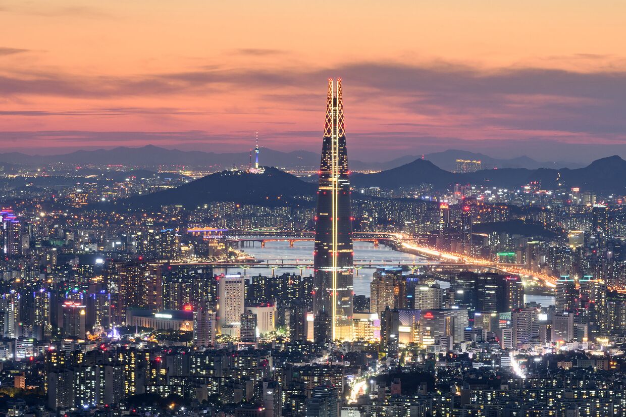 Вечерный Сеул, Южная Корея