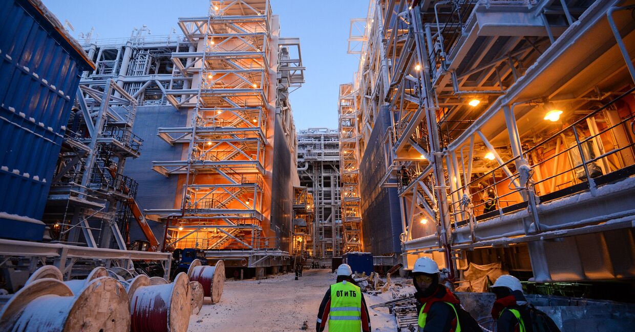 Строительство завода по производству сжиженного газа Ямал СПГ