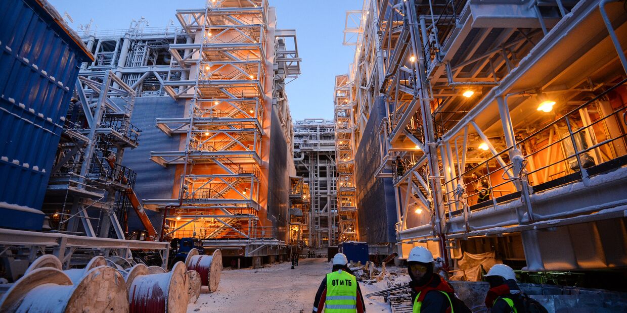 Строительство завода по производству сжиженного газа Ямал СПГ