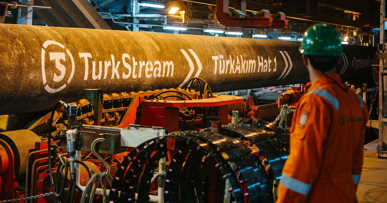Символьный сварной шов, который знаменует окончание кампании по укладке морских трубопроводов первой нитки Турецкого потока