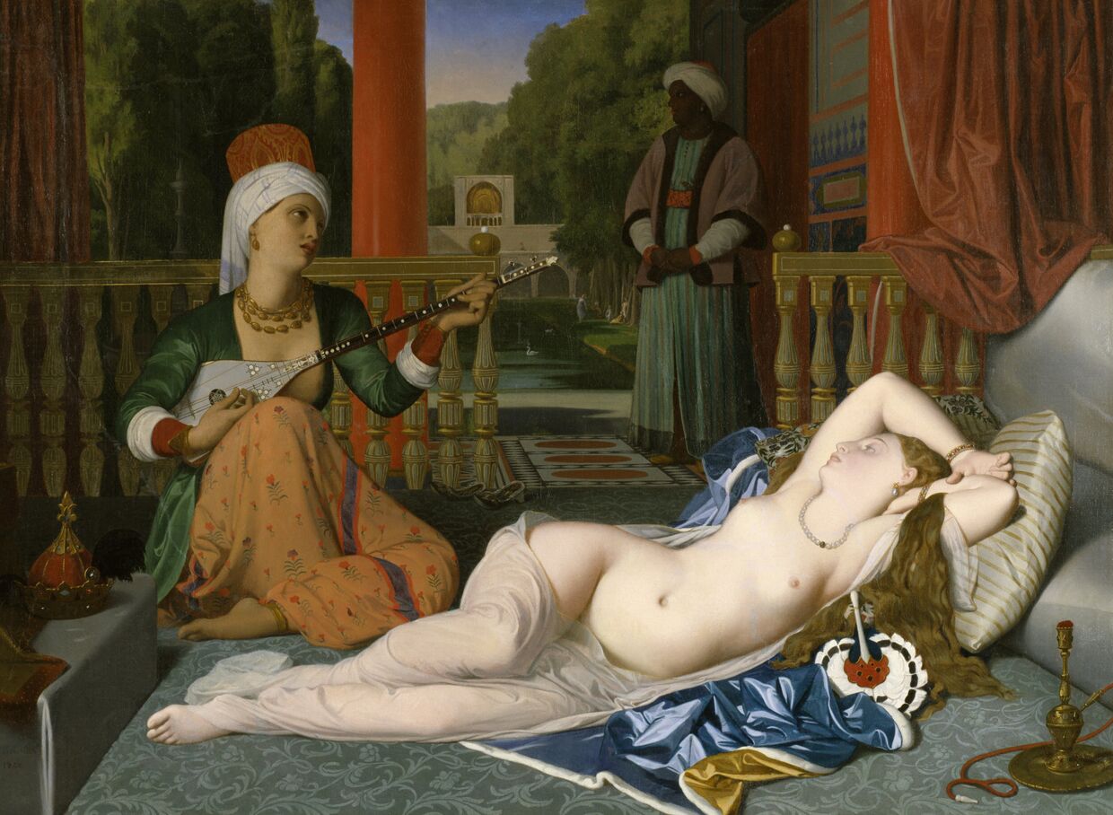 Картина французского художника Жана Огюста Доминика Энгра «Одалиска с рабом»