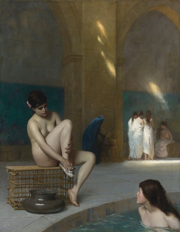 Картина французского художника Жан-Леона Жерома «Обнаженная девушка»