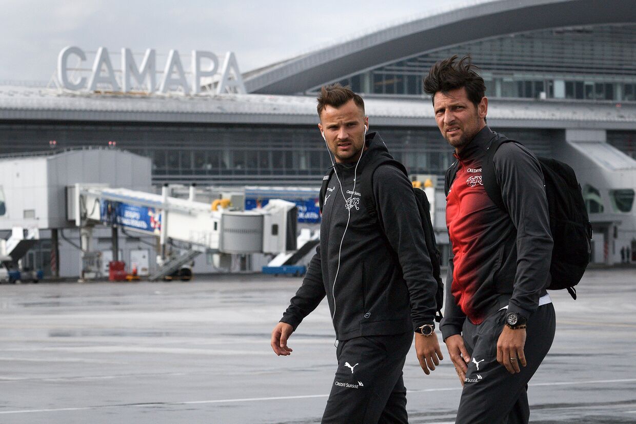 Команда сборной Швейцарии прибыла в аэропорт Самары