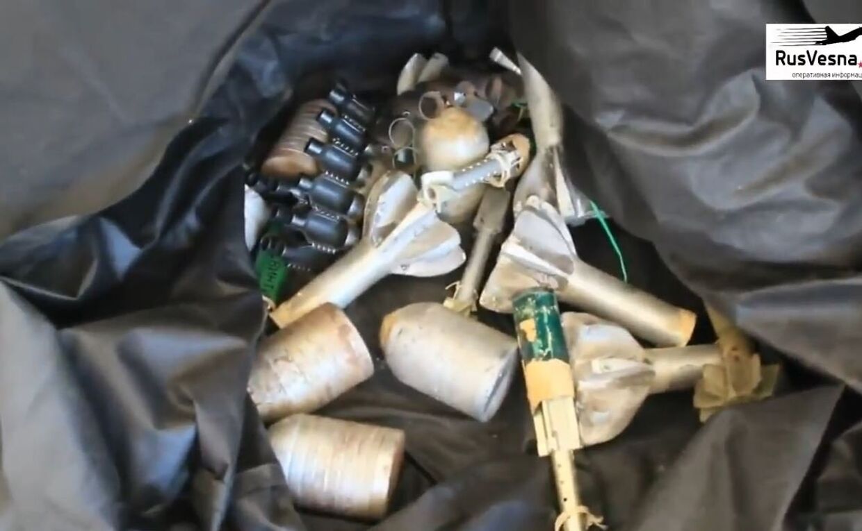 Склад боеприпасов террористов в Хомсе