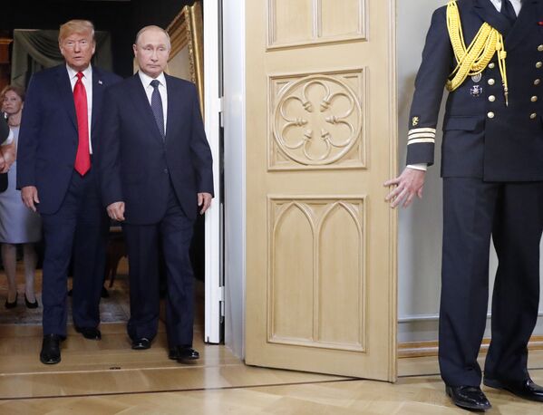Дональд Трамп и Владимир Путин перед встречей в Хельсинки