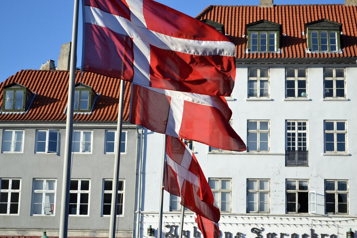 Флаги Дании в Копенгагене