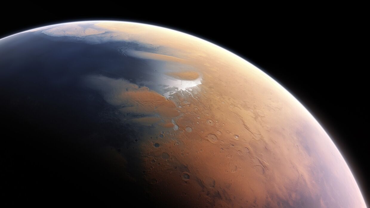 Так Марс мог выглядеть около четырех миллиардов лет назад