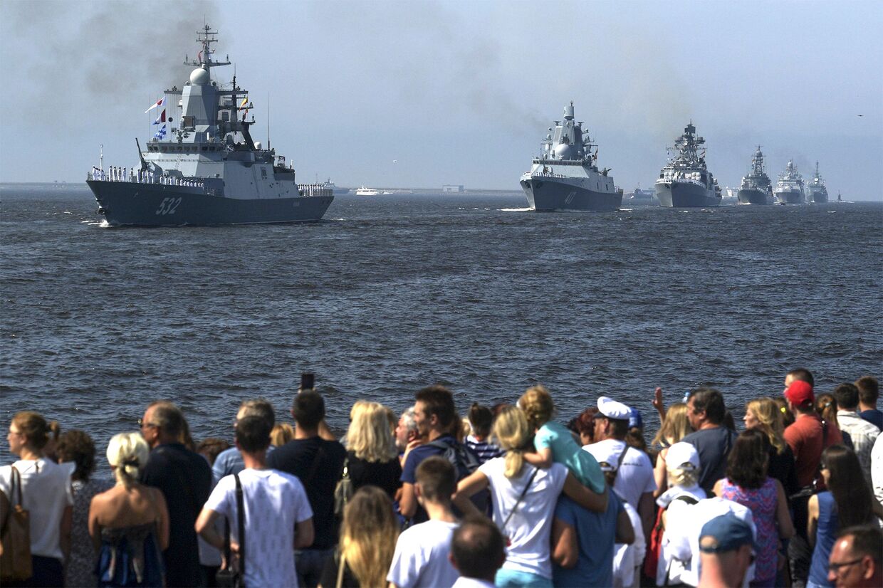 Первая сводная репетиция парада ВМФ России