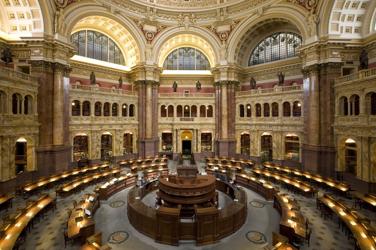 Главный читальный зал Национальной библиотеки США (Вашингтон)