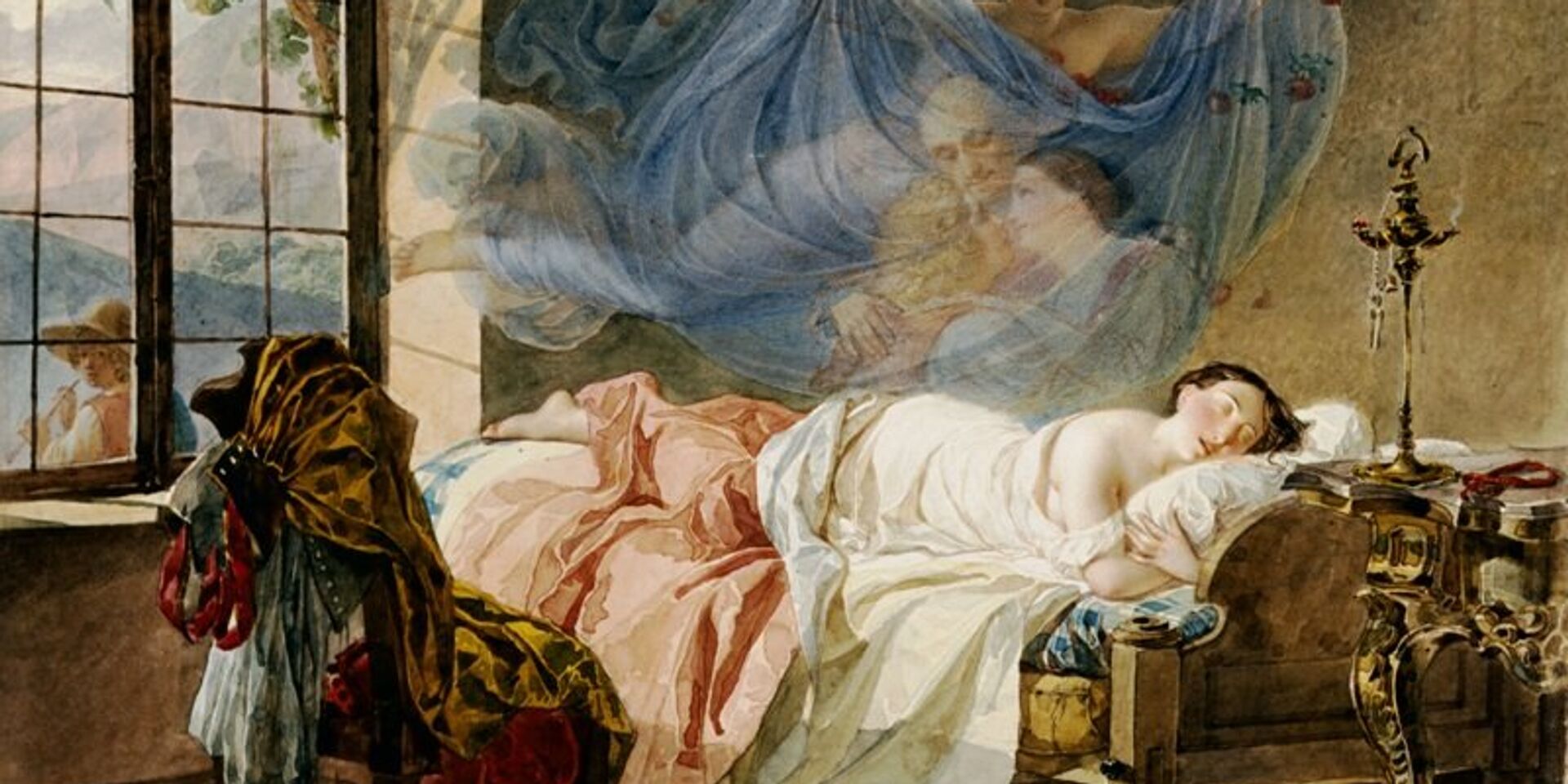 Сон молодой девушки перед рассветом, между тем как за окном пастух трубит в рожок - ИноСМИ, 1920, 04.01.2022