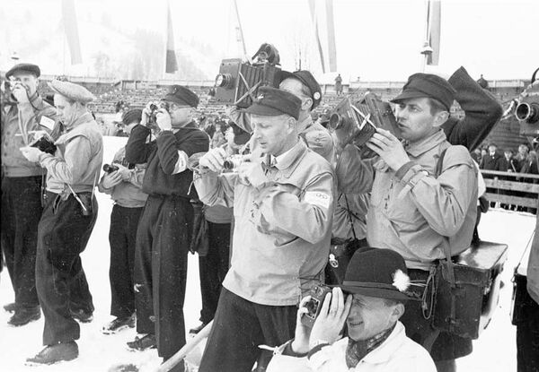 Фотографы во время олимпиады в Гармиш-Пантеркирхене