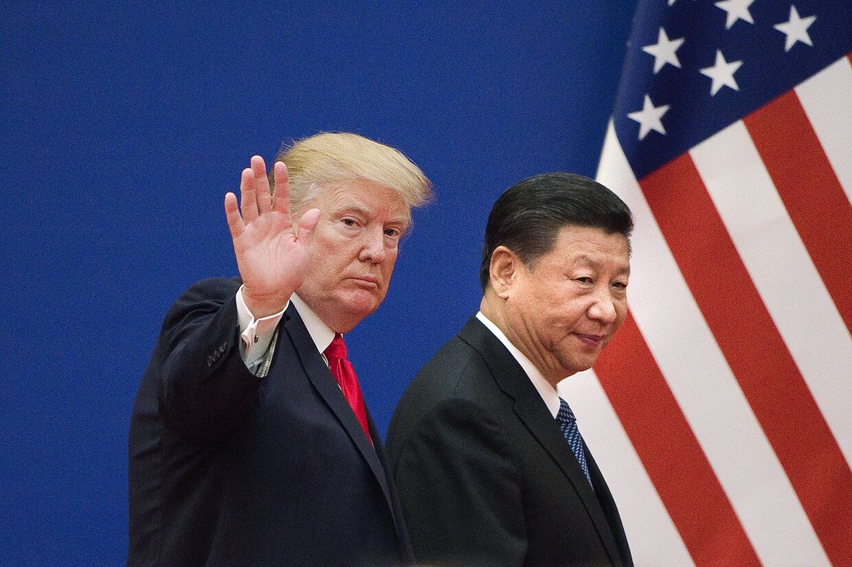 Президент США Дональд Трамп и председатель КНР Си Цзиньпин во время встречи в Пекине