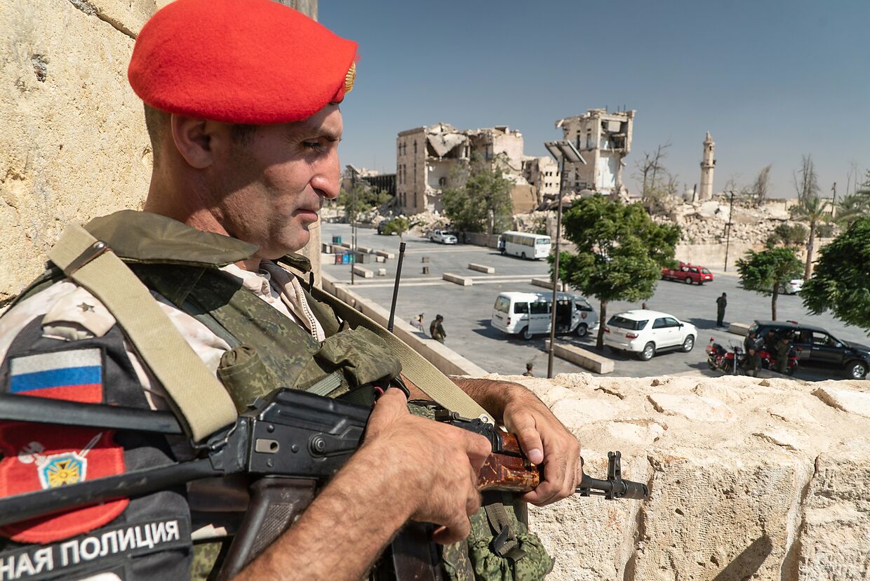 Российский офицер военной полиции в Алеппо, Сирия