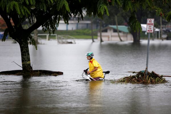 Наводнение, вызванное ураганом Lane на Гавайях