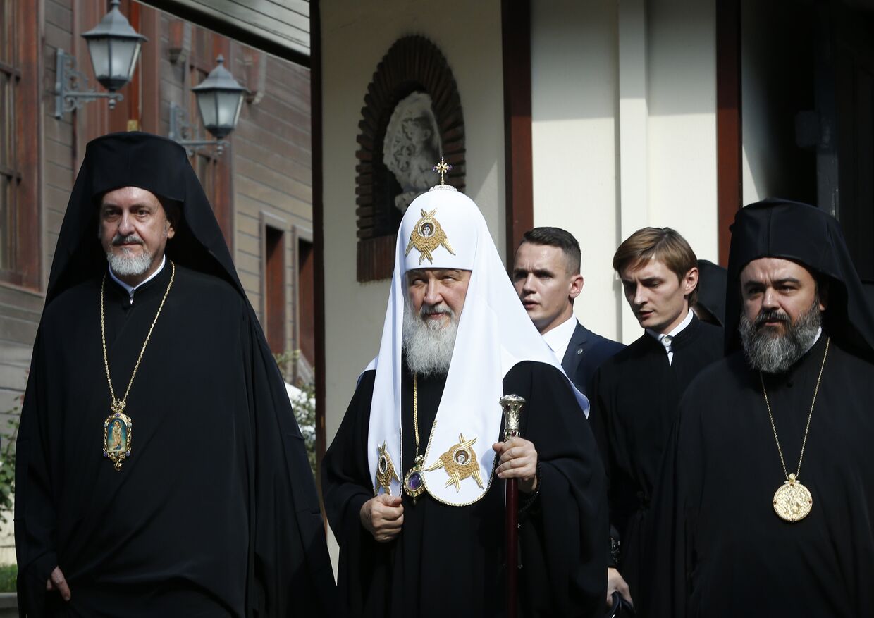 Патриарх Московский и всея Руси Кирилл во время визита в Стамбул. 31 августа 2018