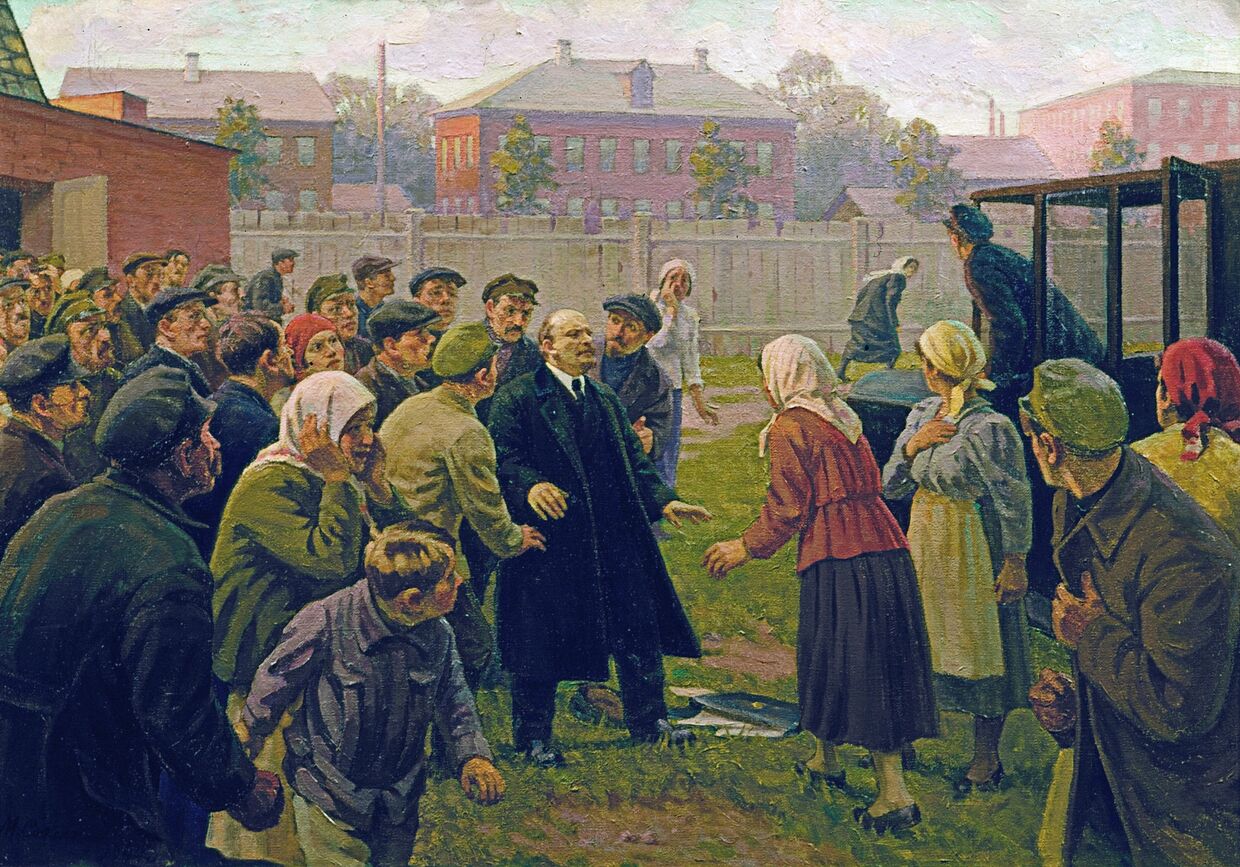 Репродукция картины Покушение на В.И.Ленина