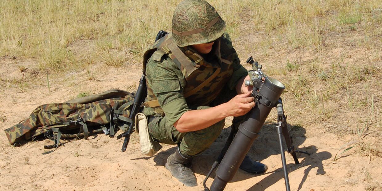 Российский 82-мм миномет 2Б25