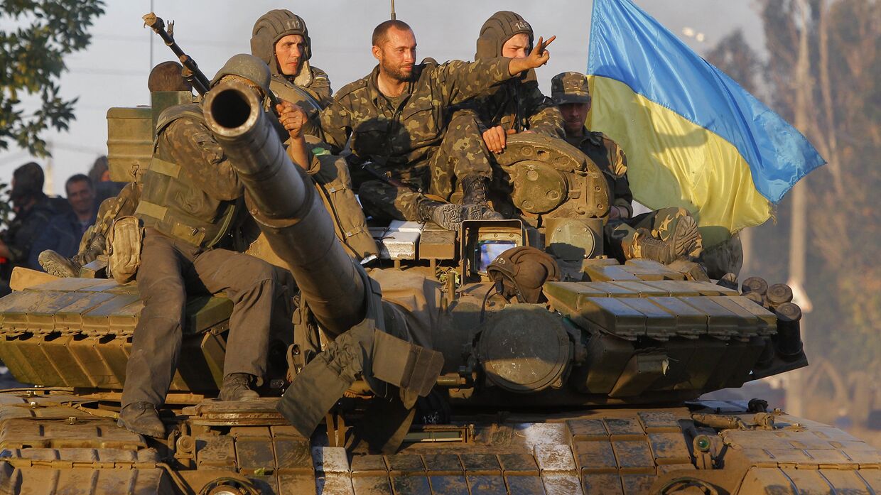 Украинские солдаты в Мариуполе