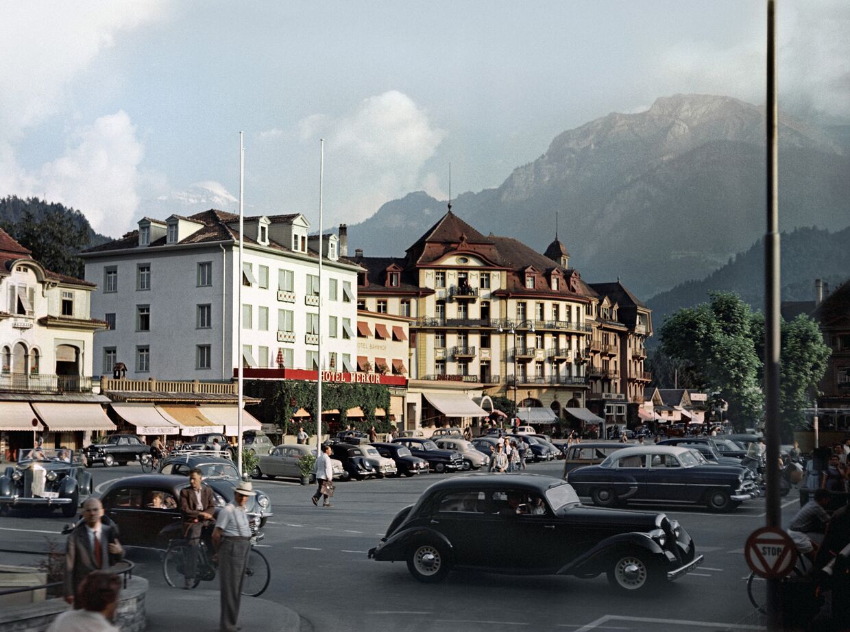 Город-курорт Интерлакен. Швейцария, 1955 го