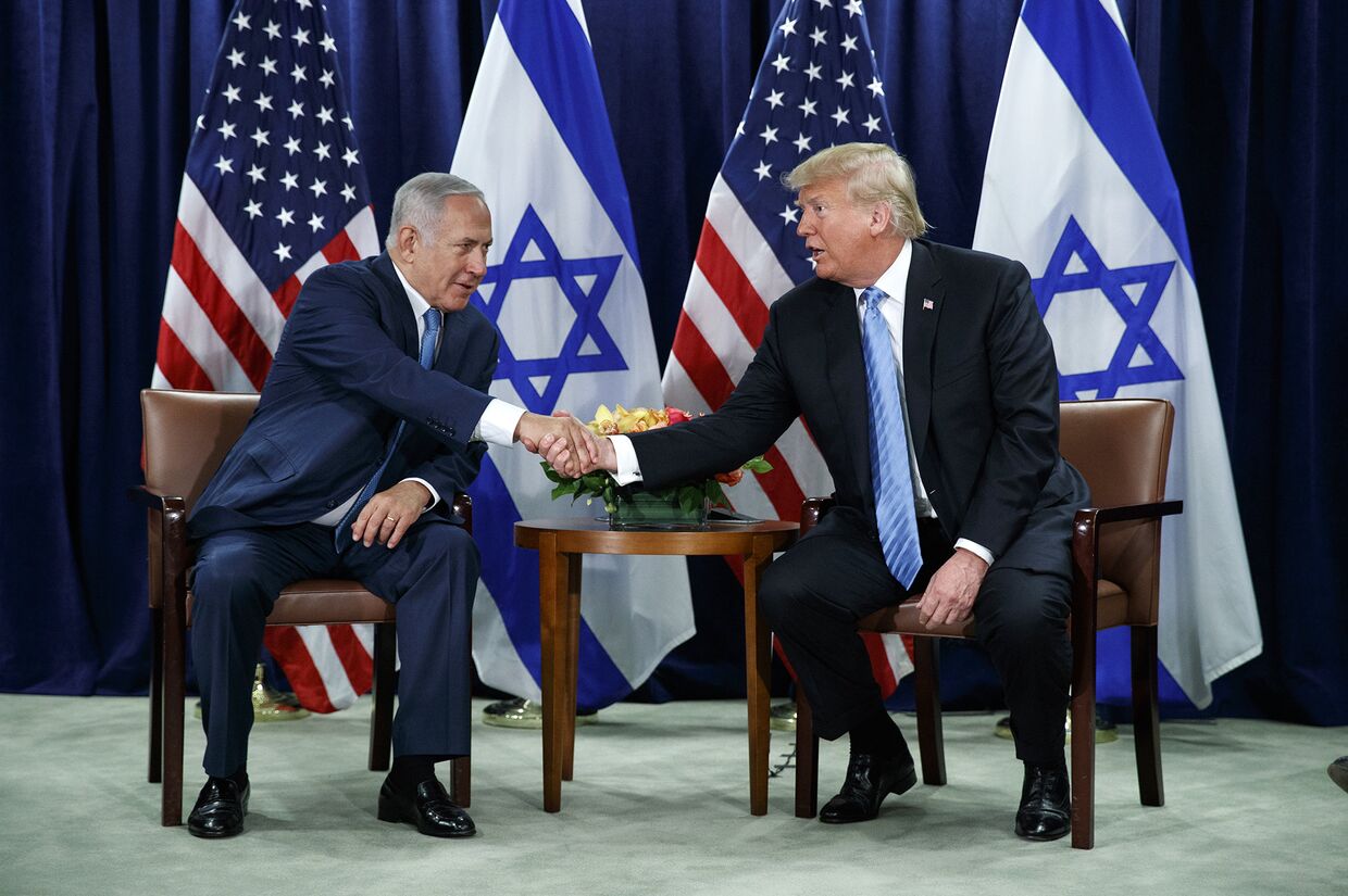 Президент США Дональд Трамп и премьер-министр Израиля Биньямину Нетаньяху