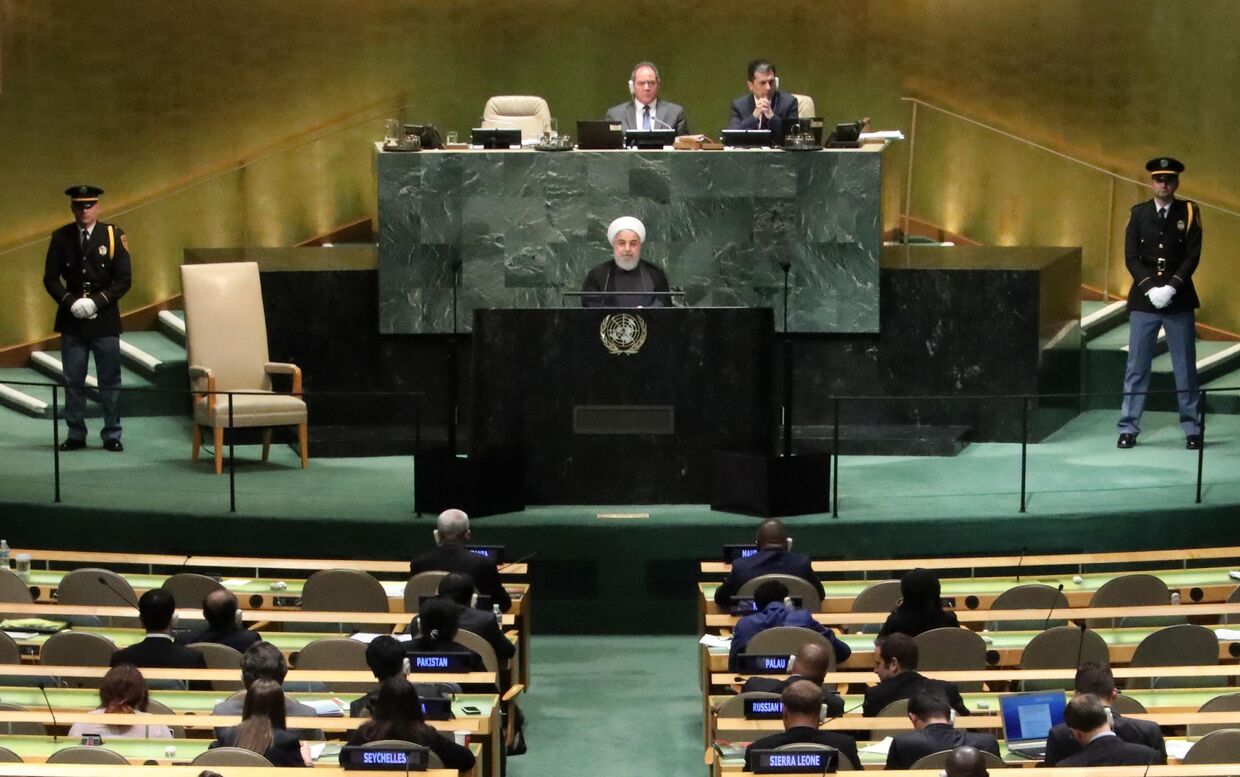 Президент Ирана Хасан Роухани на 73-ей сессии Генассамблеи ООН в Нью-Йорке
