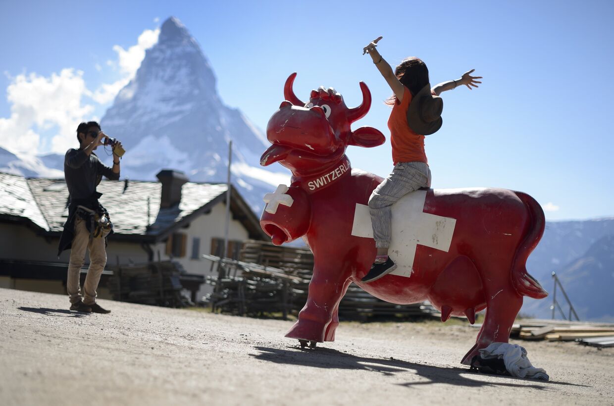 Туристы в Швейцарии