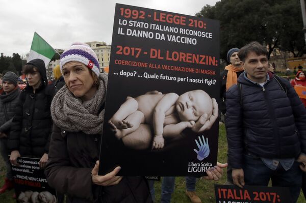 Протесты против обязательных прививок в Италии Протесты против обязательных прививок в Италии