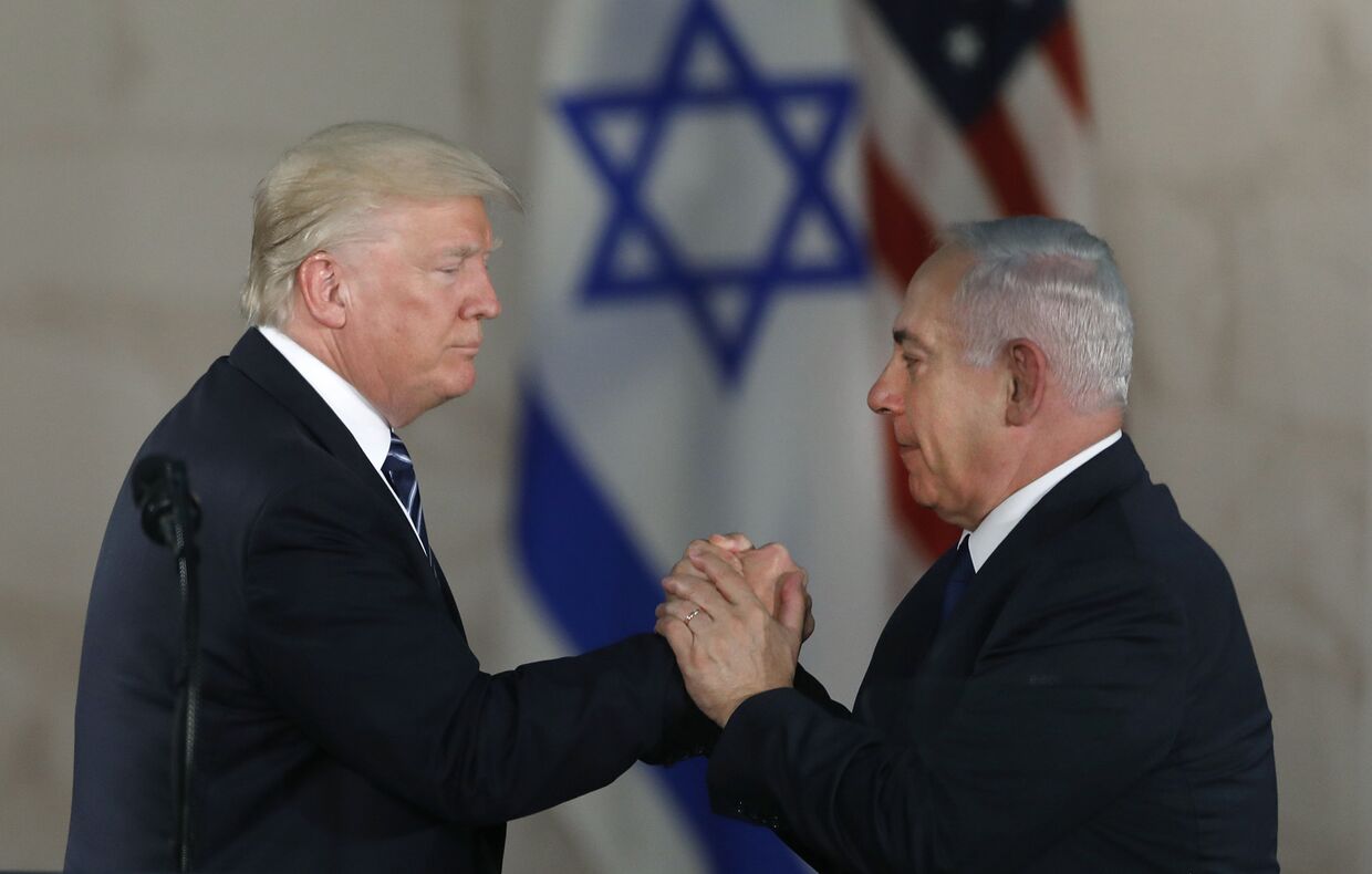 Президент США Дональд Трамп и премьер-министр Израиля Биньямин Нетаньяху в Иерусалиме