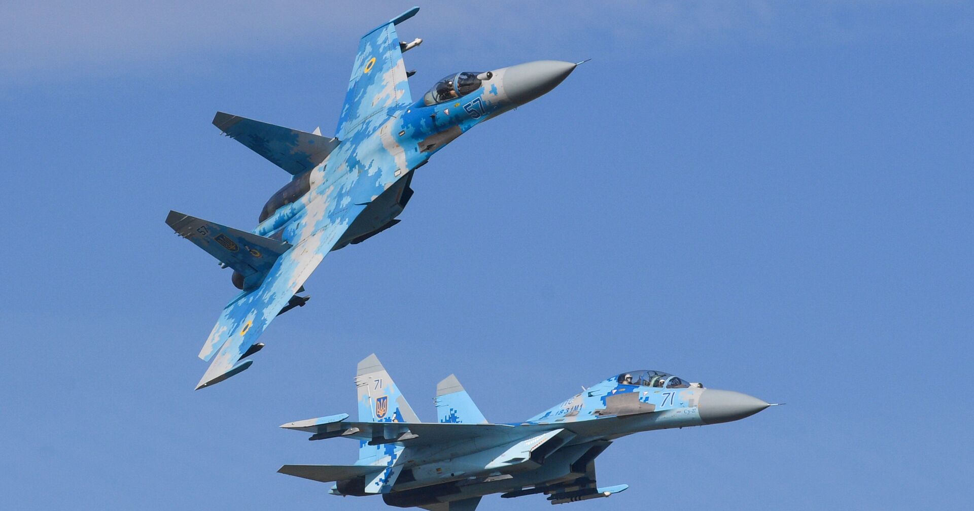 Су-27 ВВС Украины во время учений «Чистое небо — 2018» - ИноСМИ, 1920, 07.04.2021