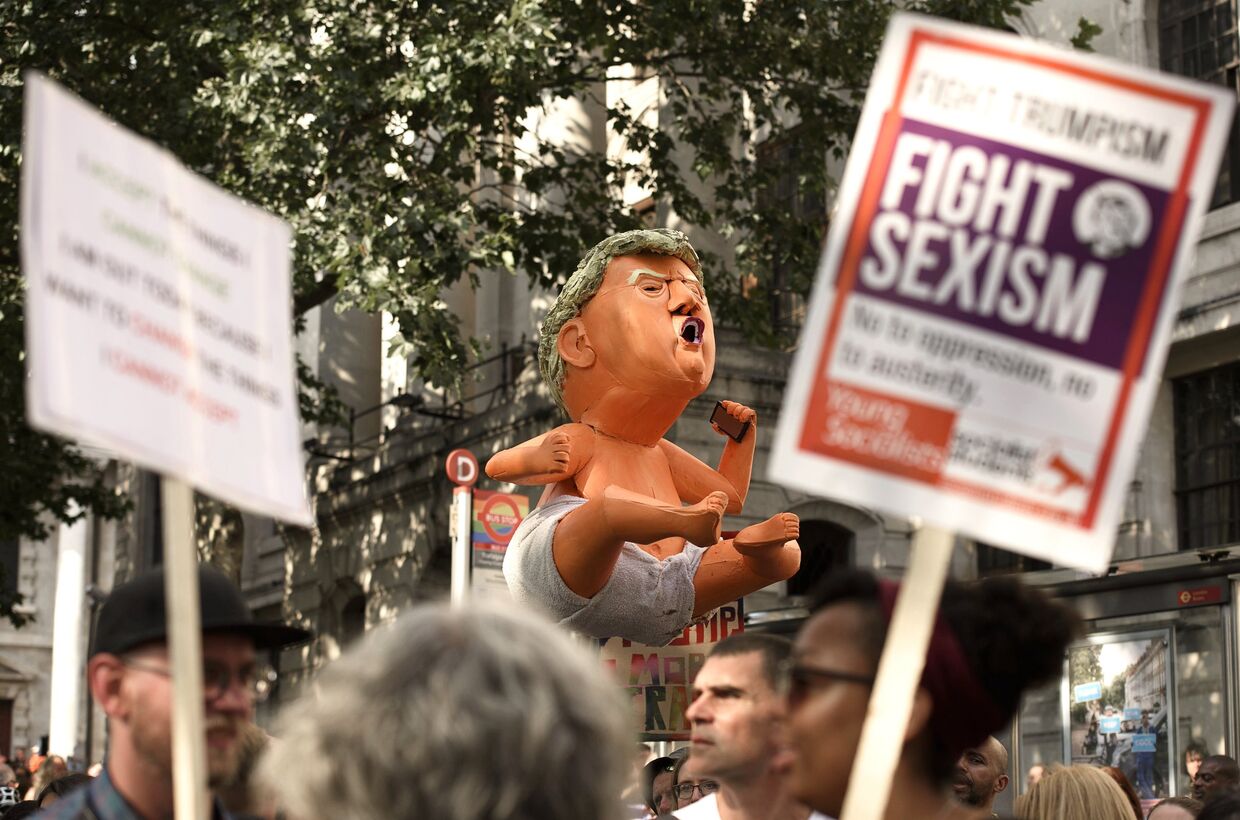 Акция против Д.Трампа в Лондоне