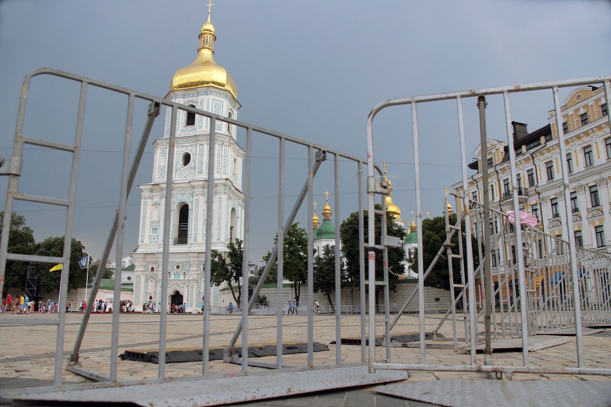 Вид на Софийский собор в Киеве