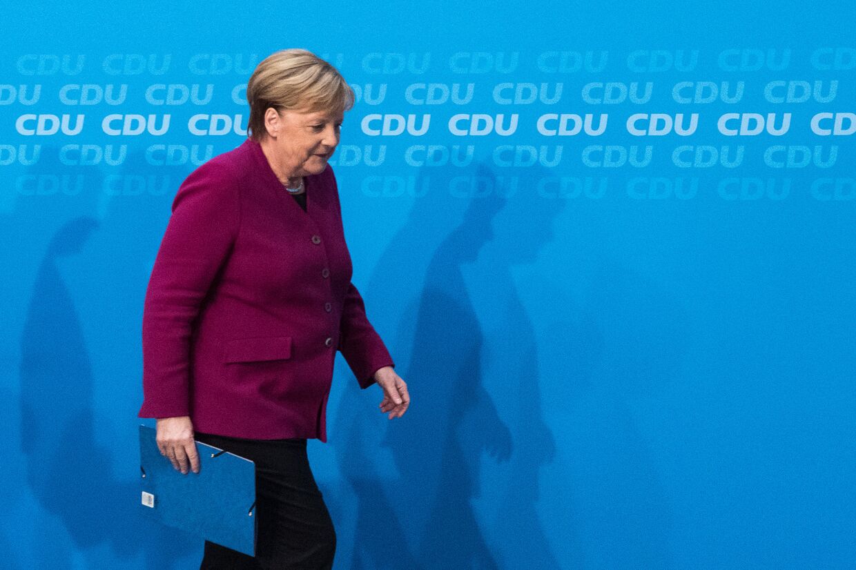 Канцлер Германии Ангела Меркель на пресс-конференции в Берлине, Германия. 29 октября 2018