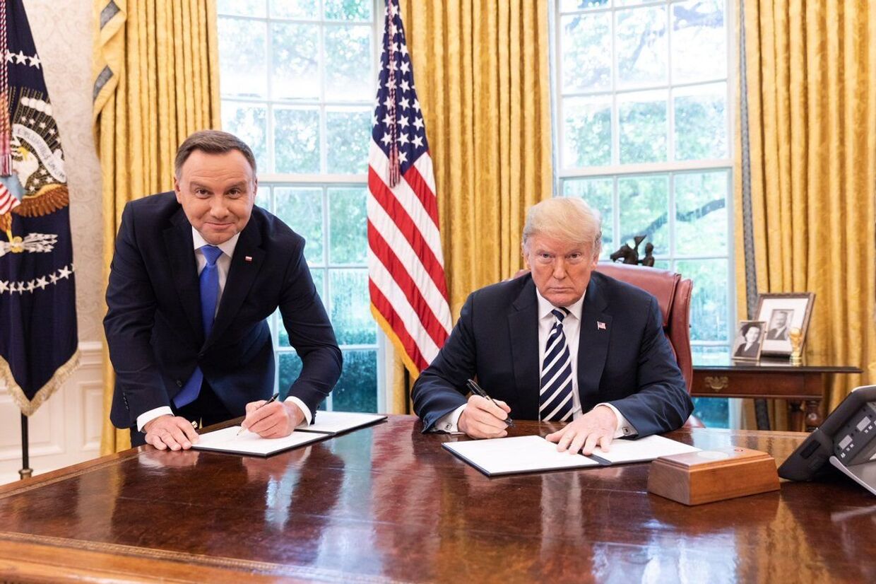 Встреча президентов США и Польши Дональда Трампа и Анджея Дуды