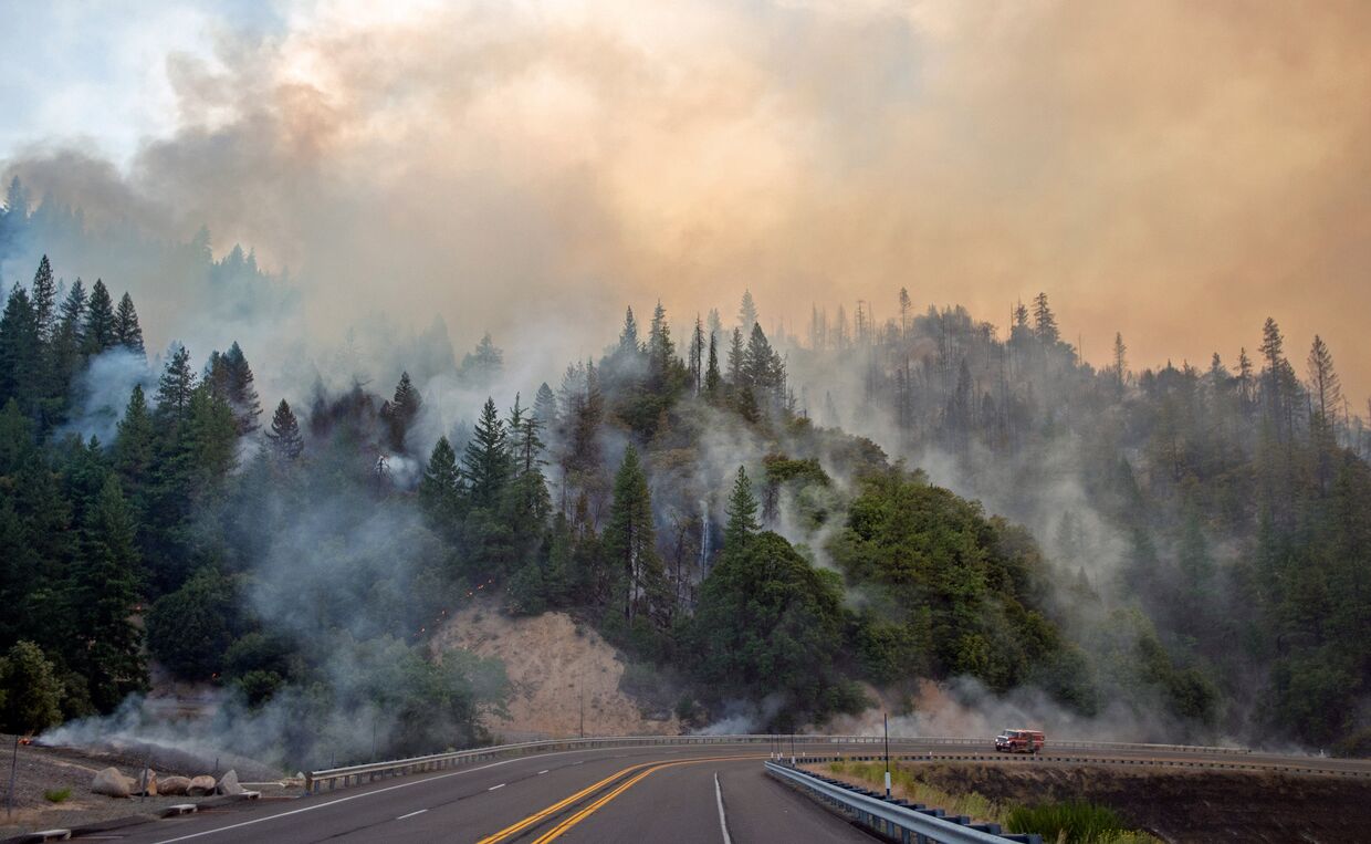 Лесные пожары в штате Калифорния, США