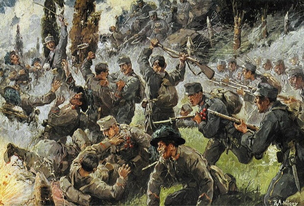 Первая мировая война. Рукопашный бой в битве при Добердо
