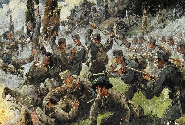Первая мировая война. Рукопашный бой в битве при Добердо