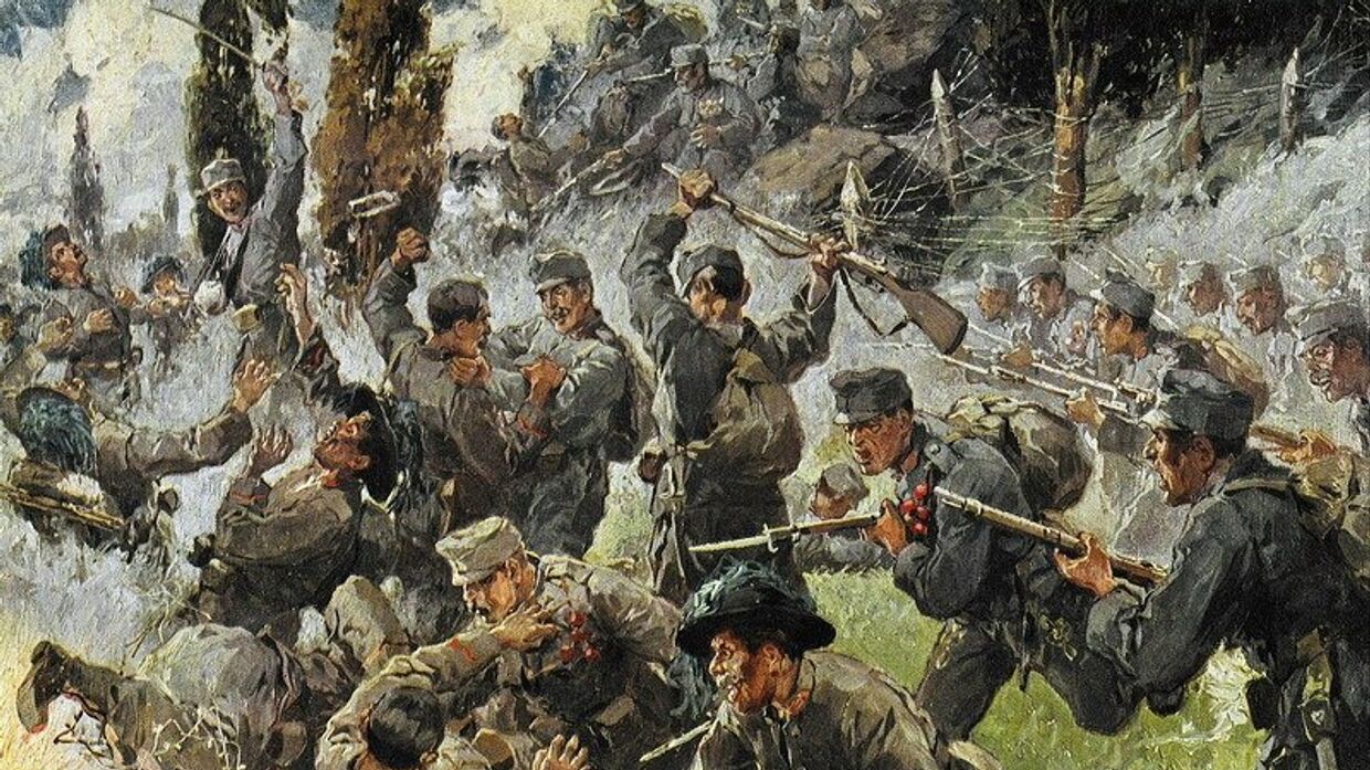 Первая мировая война. Рукопашный бой в битве при Добердо