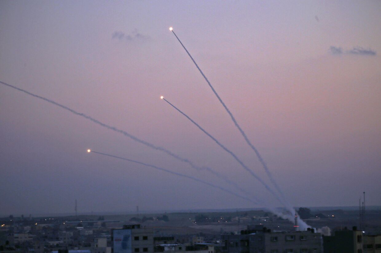 Пуск ракет из сектора Газа в сторону Израиля. 12 ноября 2018