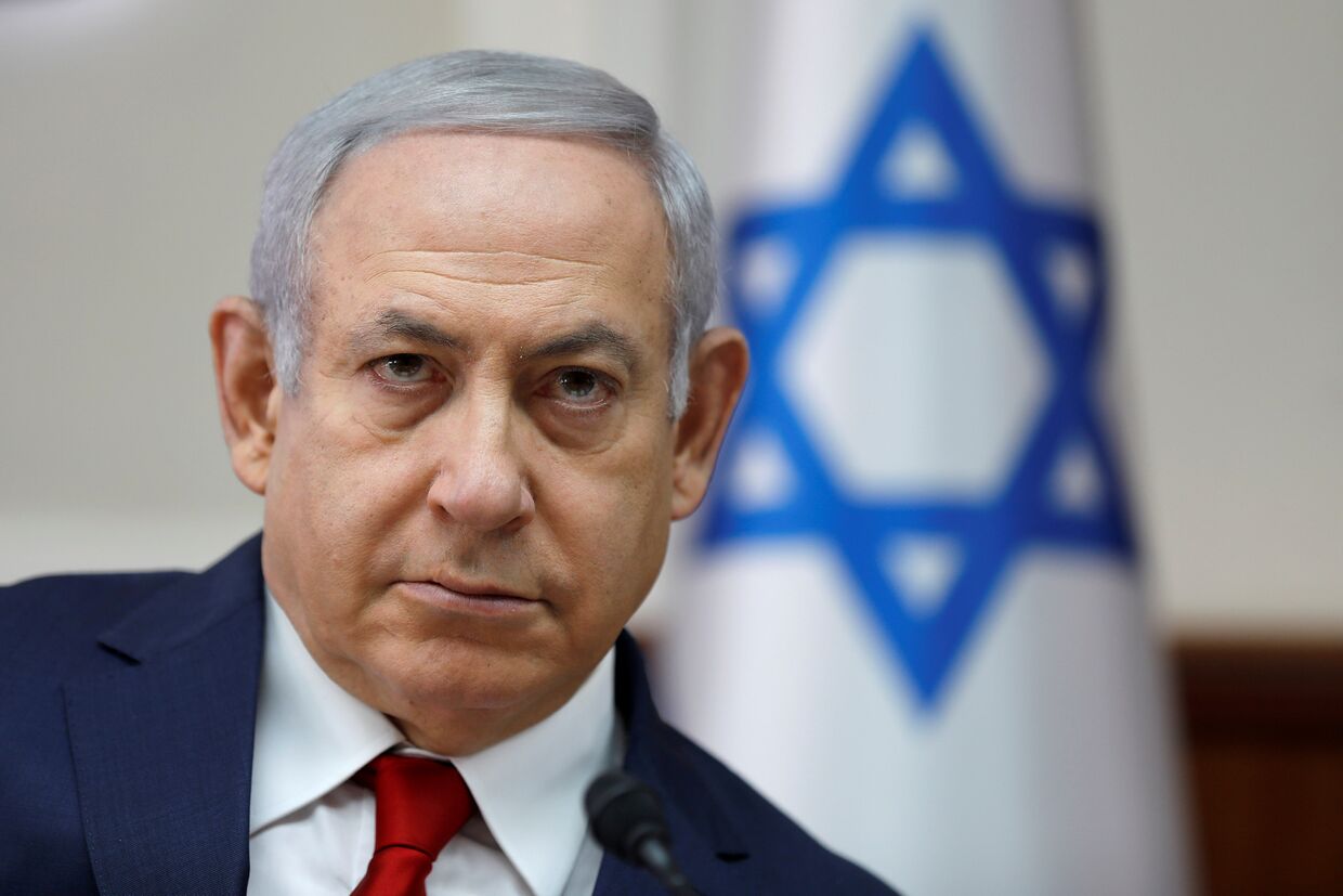 Премьер-министр Израиля Биньямин Нетаньяху на еженедельном заседании в Иерусалиме. 18 ноября 2018
