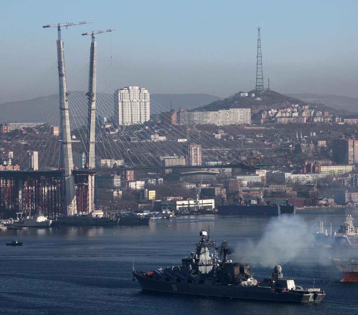 Встреча крейсера Варяг во Владивостоке