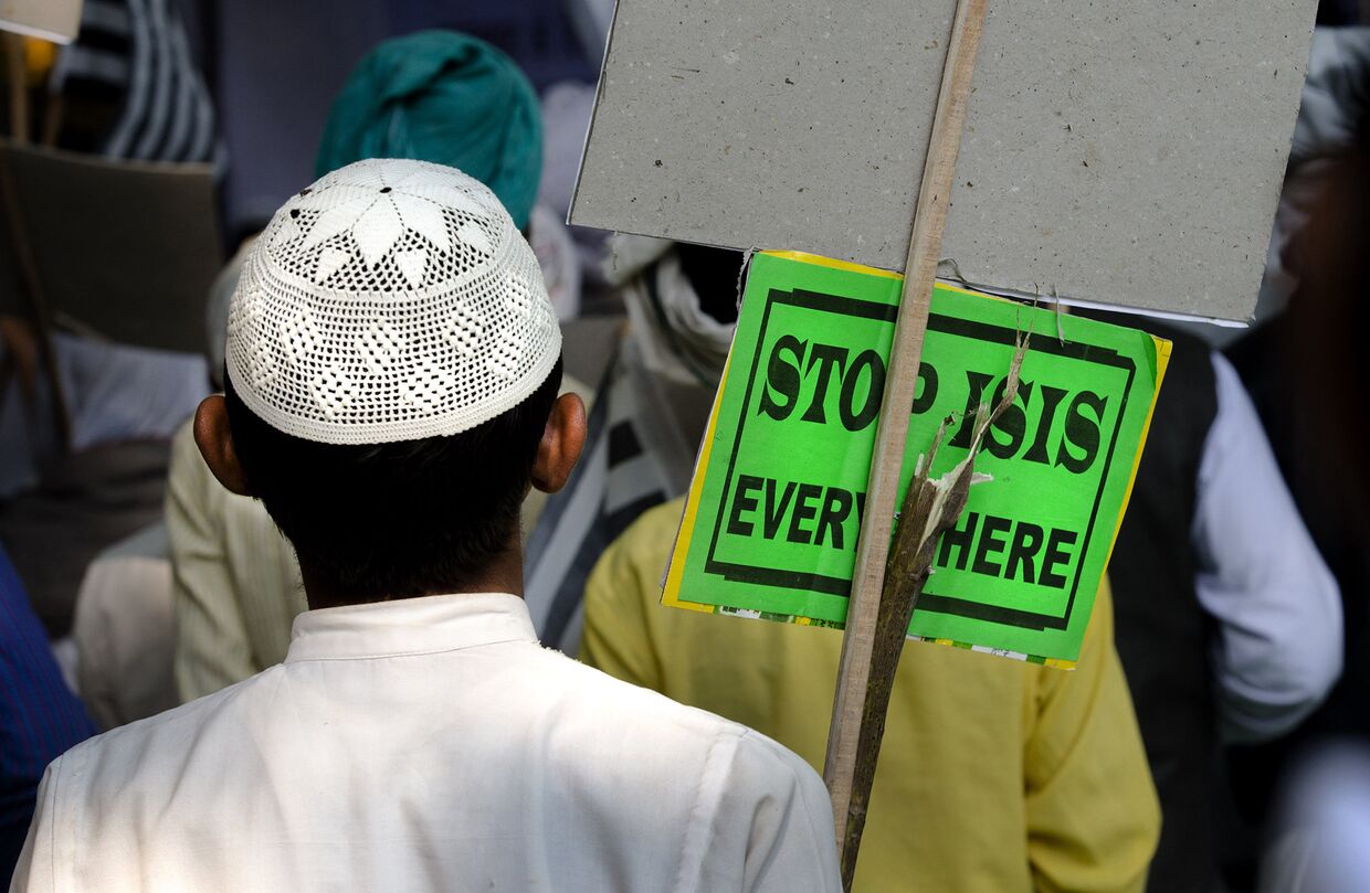 Акция протеста против ИГИЛ (запрещена в РФ) в Нью-Дели
