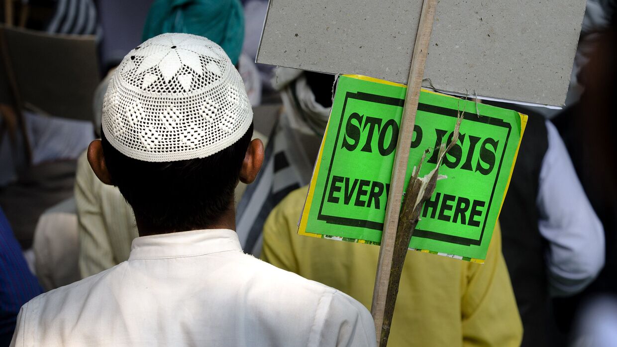 Акция протеста против ИГИЛ (запрещена в РФ) в Нью-Дели