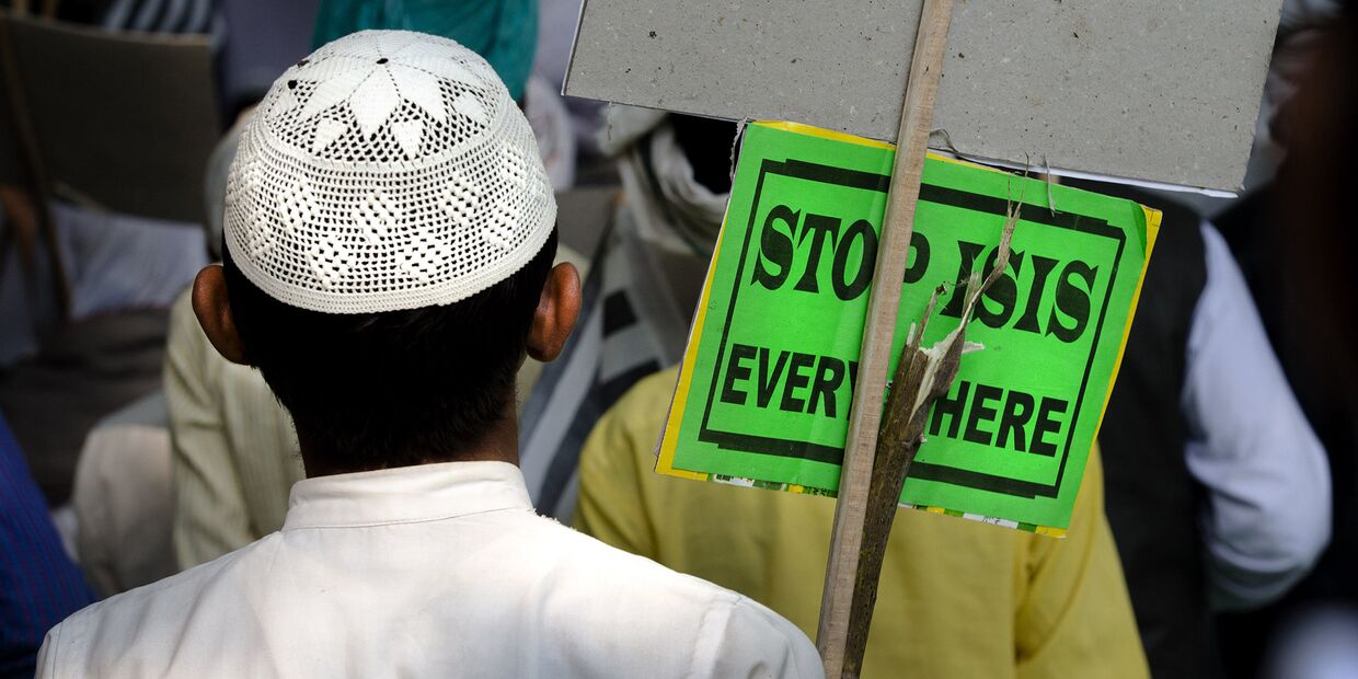 Акция протеста против ИГИЛ (Запрещена в РФ) в Нью-Дели
