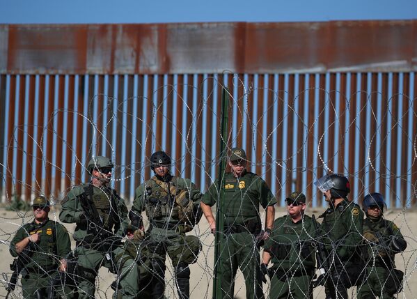 Пограничный патруль США на границе между Мексикой и Соединенными Штатами