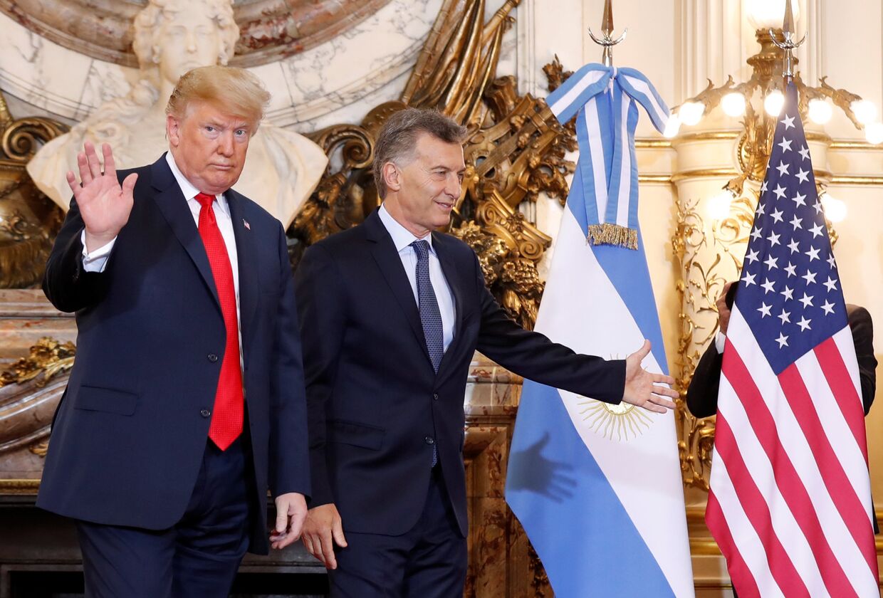 Президент США Дональд Трамп и президент Аргентины Маурисио Макри