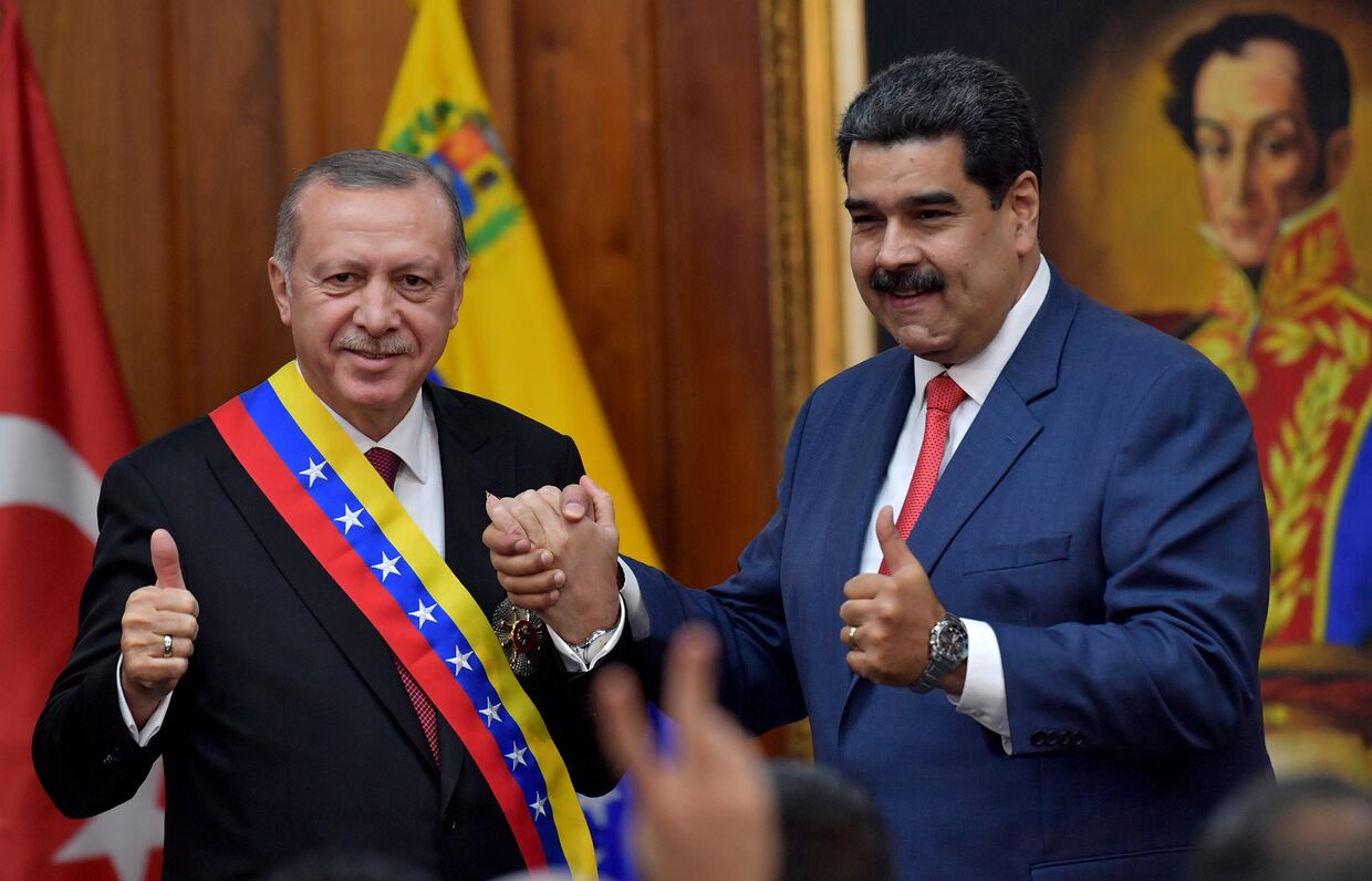 Президент Венесуэлы Николас Мадуро и президент Турции Реджеп Эрдоган