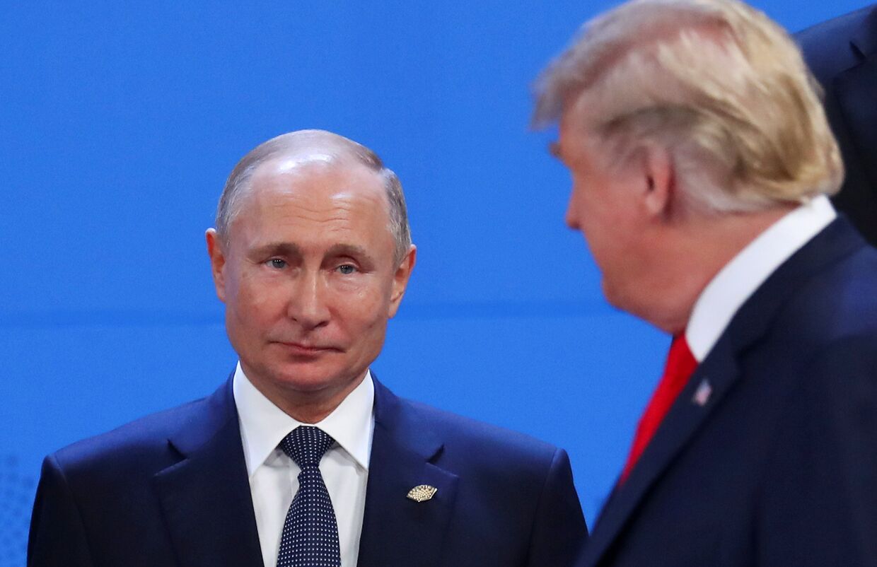 Президент США Дональд Трамп и президент России Владимир Путин