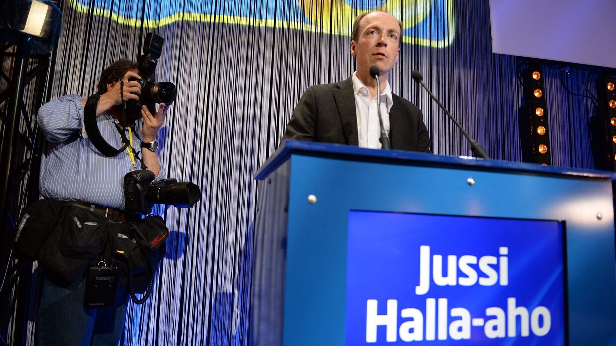 Финский политик Юсси Халла-ахо, председатель партии Истинные финны