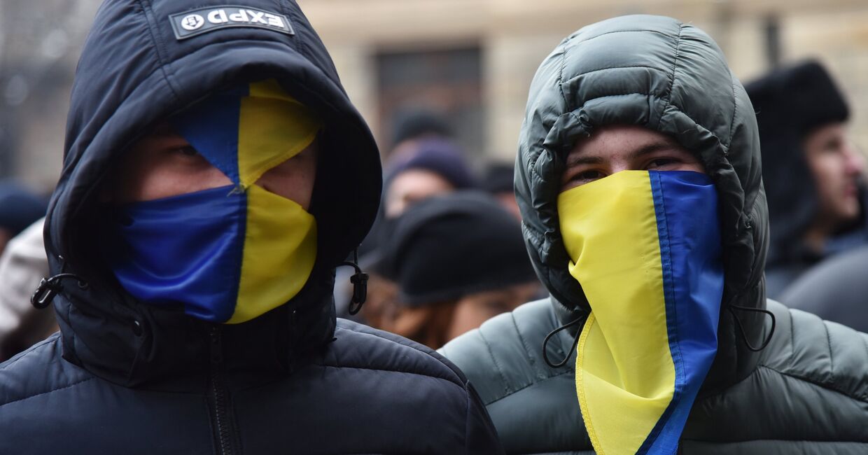 Акция протеста во Львове